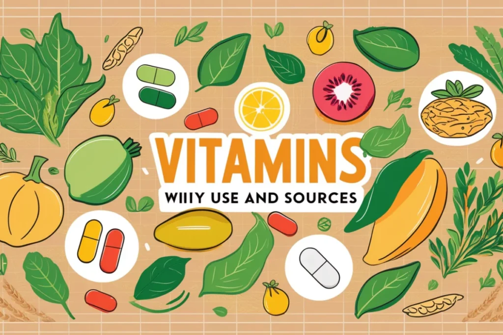 an image of Uses And Sources Of Vitamins